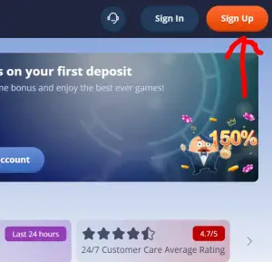 Mr Bet Sign Up Button